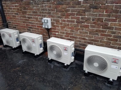 Mitsubishi Cooling & Heating in Dentist Surgery Outside