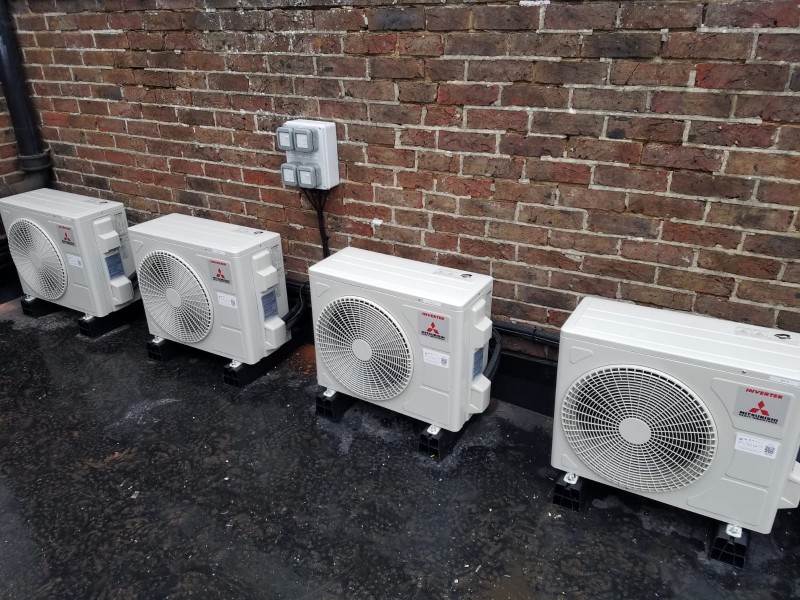 Mitsubishi Cooling & Heating in Dentist Surgery Outside