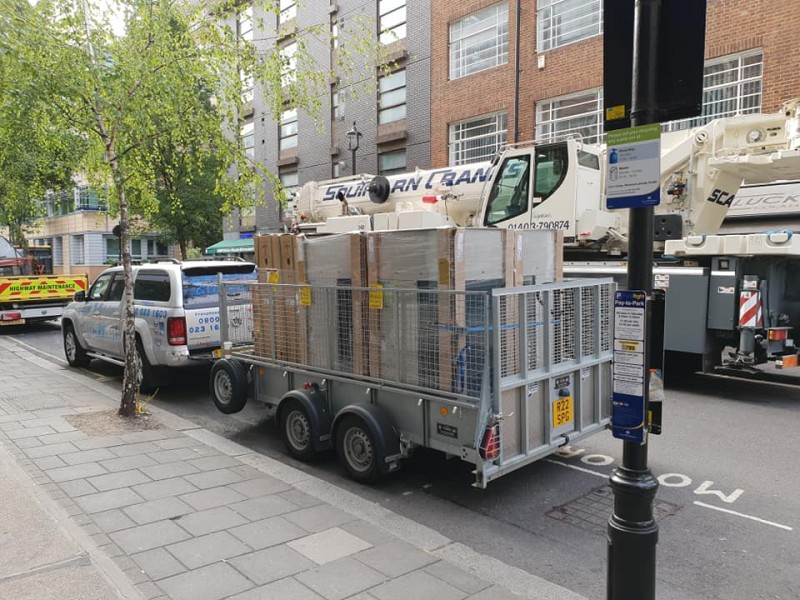 Daikin VRV Systems Installation Crane Outside