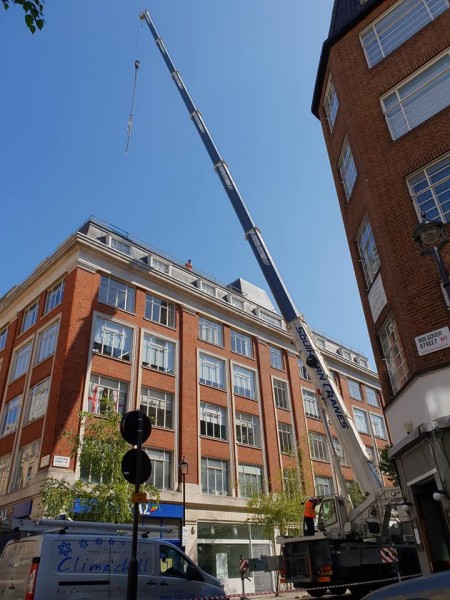 Daikin VRV Systems Installation Crane Outside