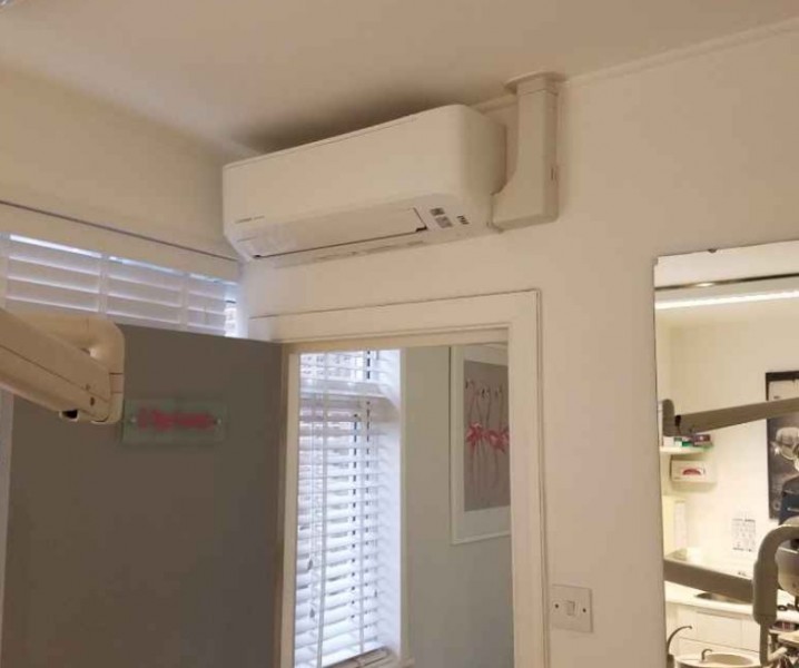 Mitsubishi Cooling & Heating in Dentist Surgery above the Door
